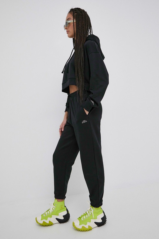 Ellesse spodnie dresowe bawełniane czarny SGM14156