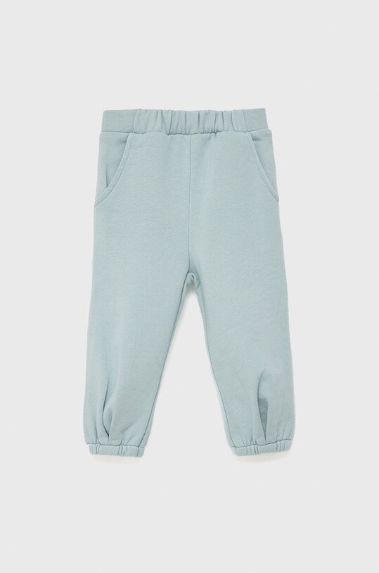 Dětské bavlněné kalhoty United Colors of Benetton pletenina modrá 3QLAGF003.P