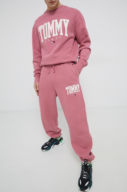 Tommy Jeans Spodnie DM0DM12548.PPYY dzianina różowy DM0DM12548.PPYY
