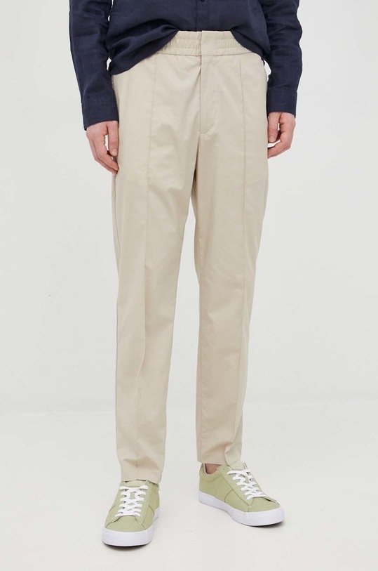 Tiger Of Sweden spodnie z elastanem beżowy T70775003
