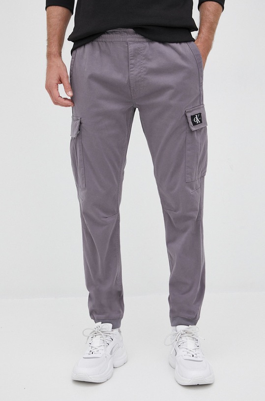 Nohavice Calvin Klein Jeans látka fialová J30J319650.PPYY