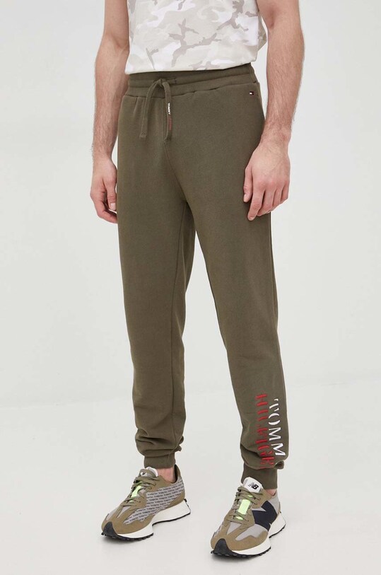 Tommy Hilfiger spodnie dresowe dzianina zielony UM0UM02566.PPYY