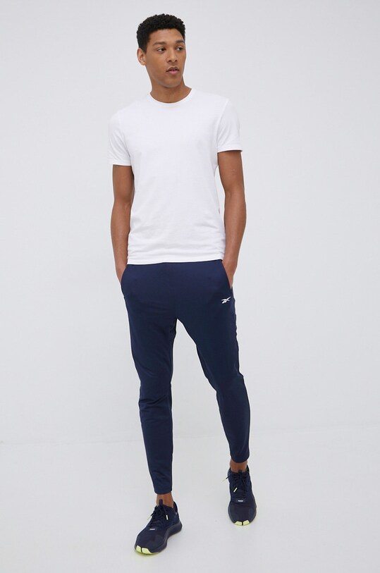 Reebok pantaloni de trening GJ0840 bleumarin AW22