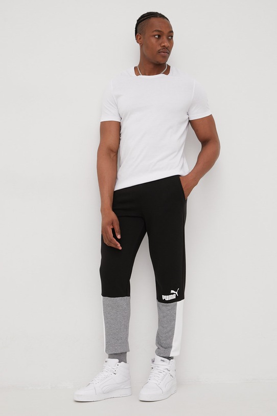 Puma pantaloni de trening 848007 848007 negru SS24