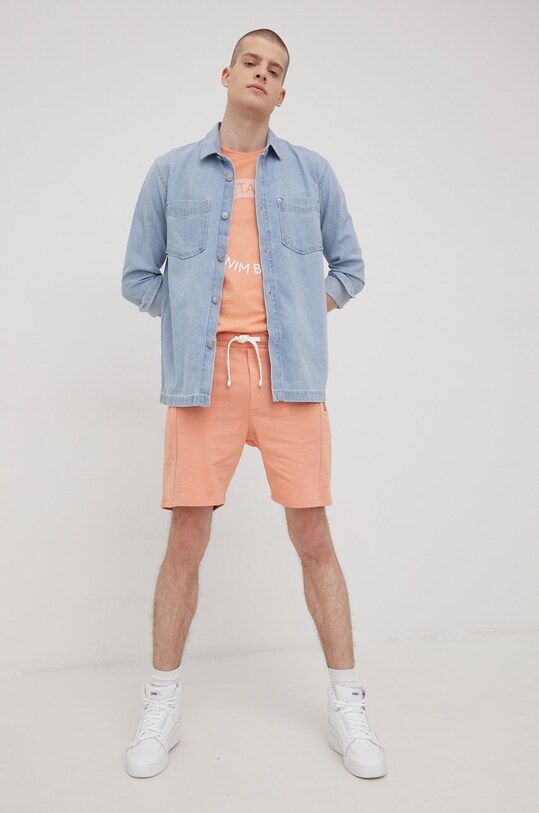 Tom Tailor pantaloni scurti din bumbac 1031375.28858 portocaliu SS22