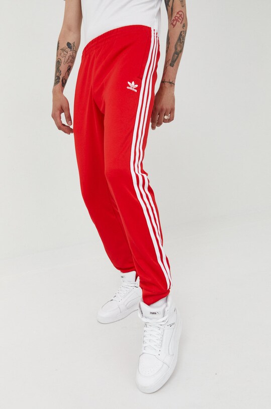 Спортивные штаны adidas Originals Adicolor трикотаж красный HF2134