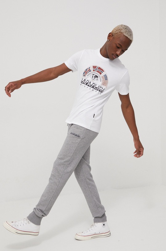 Napapijri pantaloni tricotaj gri NP0A4GBL1601