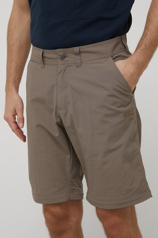 Outdoorové kalhoty Jack Wolfskin Canyon Zip Off hnědá 1504191.5116