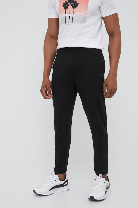 4F spodnie dresowe dzianina czarny H4L22.SPMD014