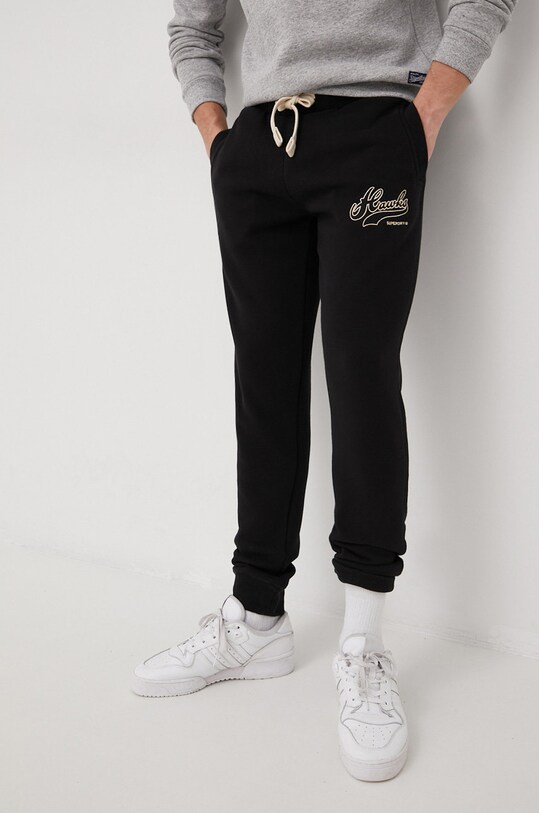 Superdry spodnie dresowe dzianina czarny M7010784A.02A