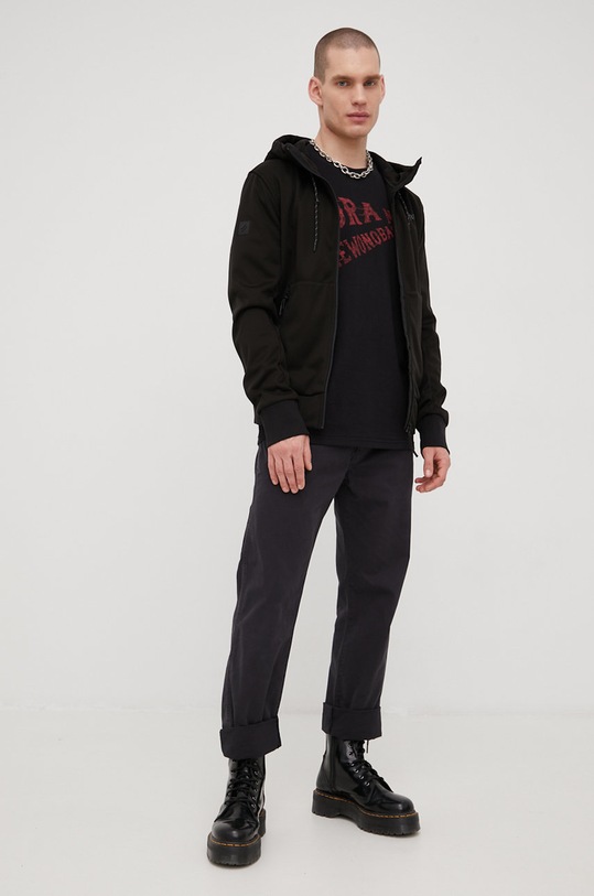 Bavlnené nohavice Superdry M7010679A.02A čierna SS22