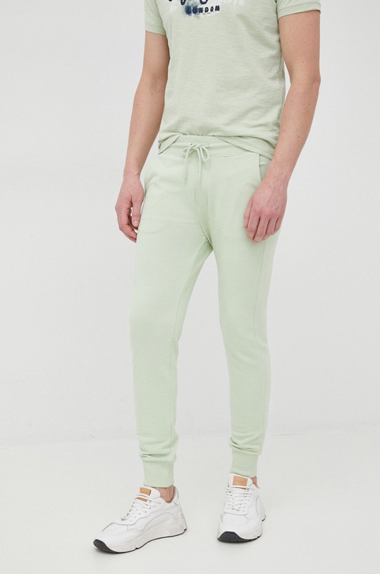 United Colors of Benetton spodnie bawełniane bawełna zielony 3J68UF002.1R9