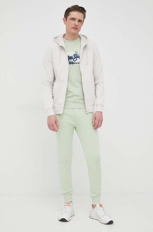 United Colors of Benetton spodnie bawełniane 3J68UF002.1R9 zielony SS22