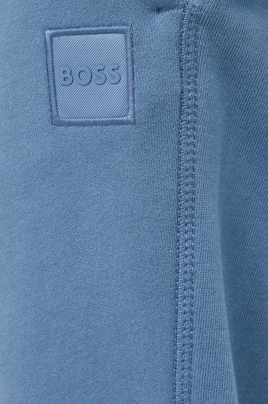 BOSS spodnie dresowe bawełniane BOSS ORANGE niebieski 50468448