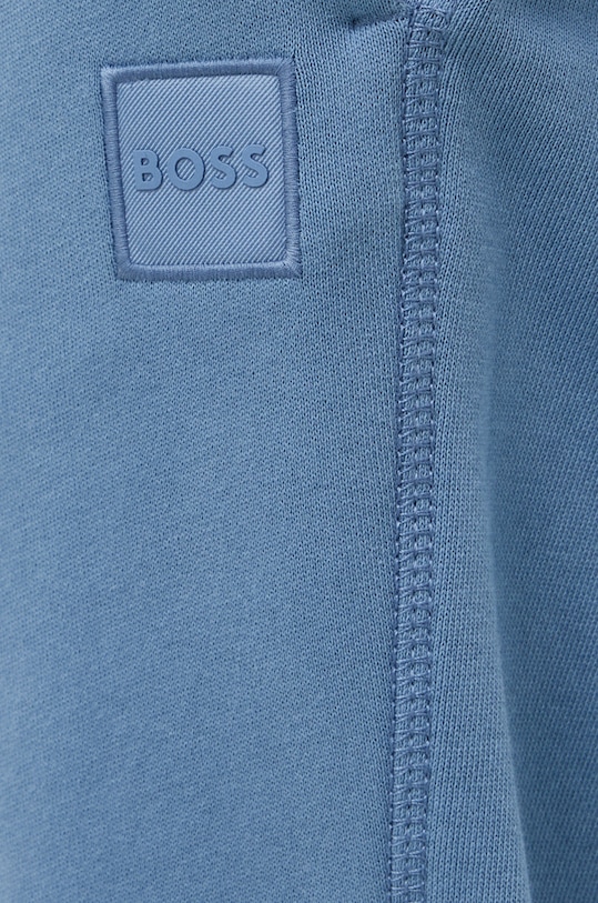 BOSS spodnie dresowe bawełniane BOSS ORANGE niebieski 50468448