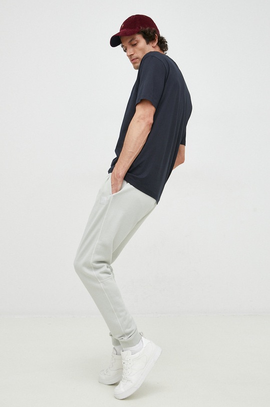 Bavlněné tepláky BOSS casual šedá 50468448