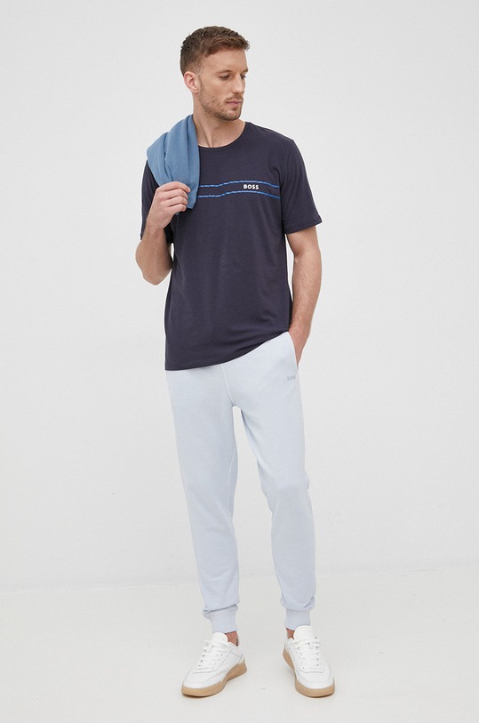 BOSS pantaloni de trening din bumbac CASUAL 50472661 gri AW23