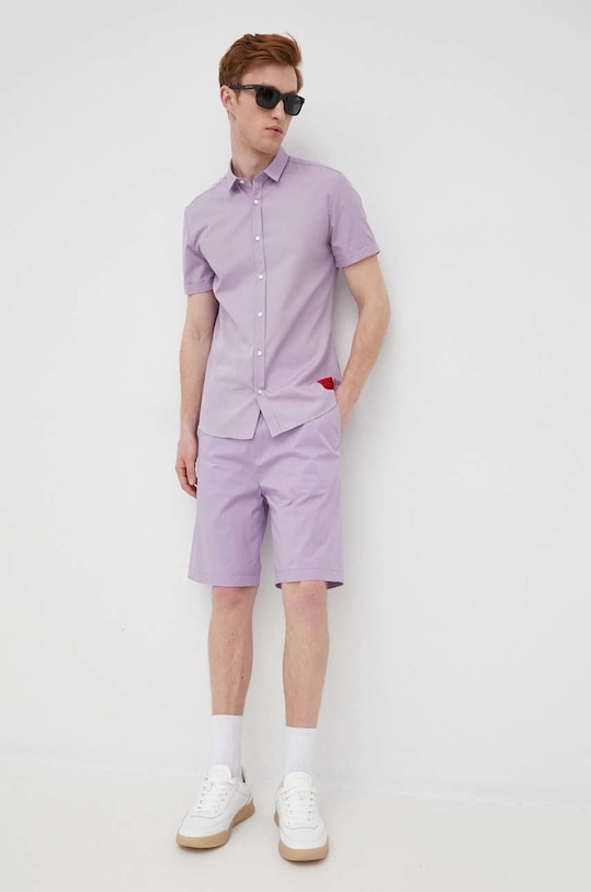 HUGO pantaloni scurti 50466648 violet SS22