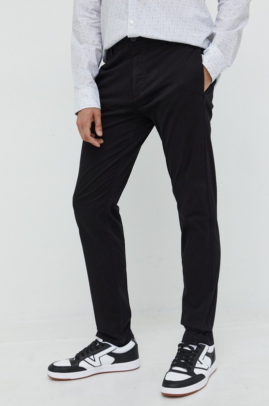 HUGO spodnie 50468314 z elastanem czarny 50468314