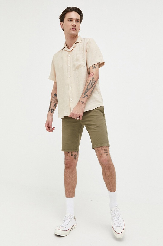 HUGO szorty 50471182 zielony SS24