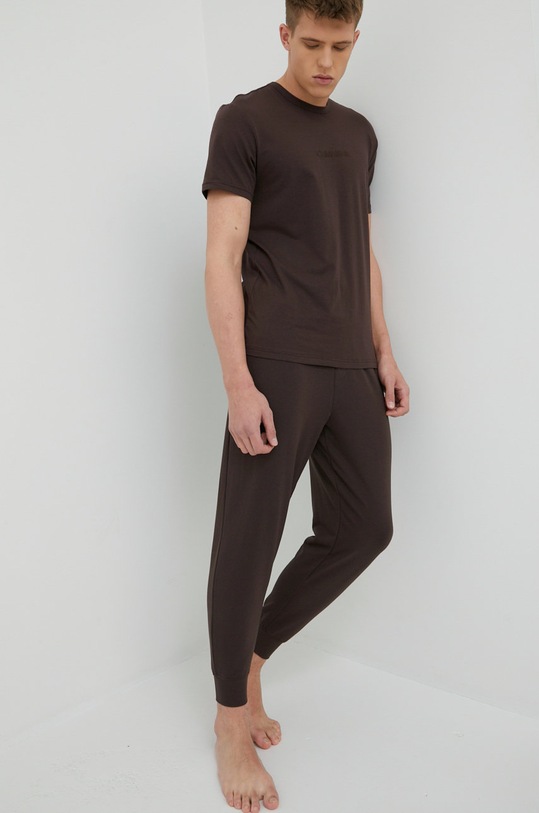 Calvin Klein Underwear spodnie dresowe bawełna brązowy 000NM2263E.PPYY
