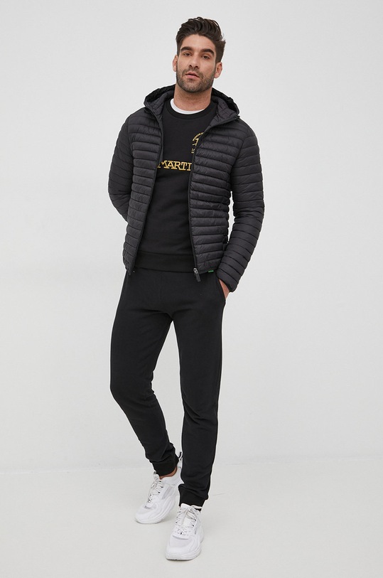 La Martina pantaloni de trening din bumbac bumbac negru CCMT03
