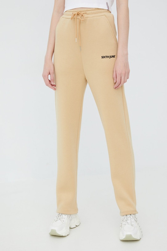 Sixth June spodnie dresowe 22735 beżowy SS22