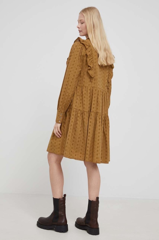 Odzież Y.A.S sukienka bawełniana 26025913.DullGold zielony