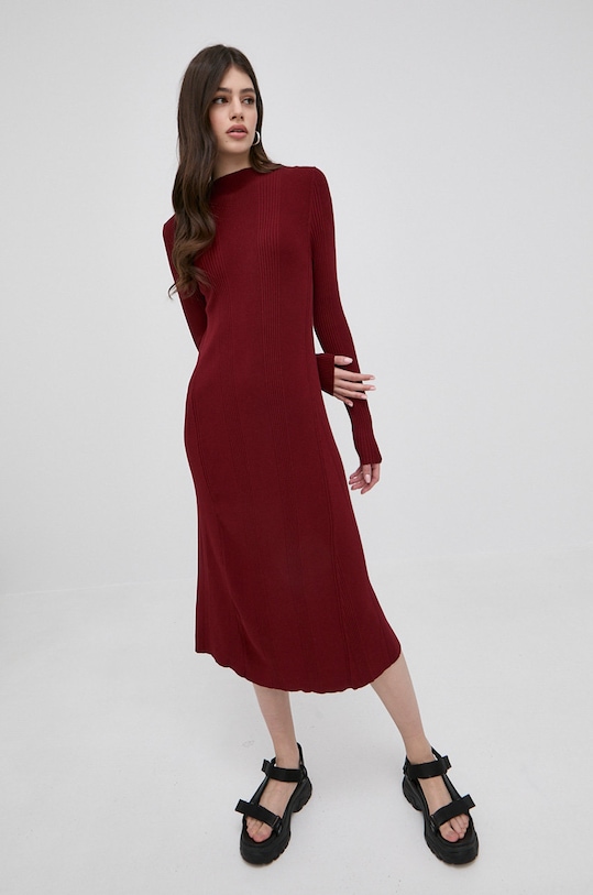 HUGO Sukienka 50469609 casual bordowy 50469609