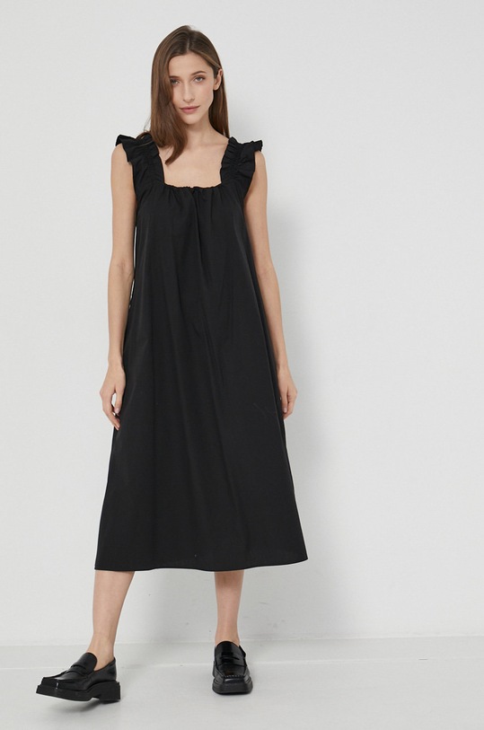 Samsoe Samsoe Sukienka bawełniana F00002123 czarny SS22