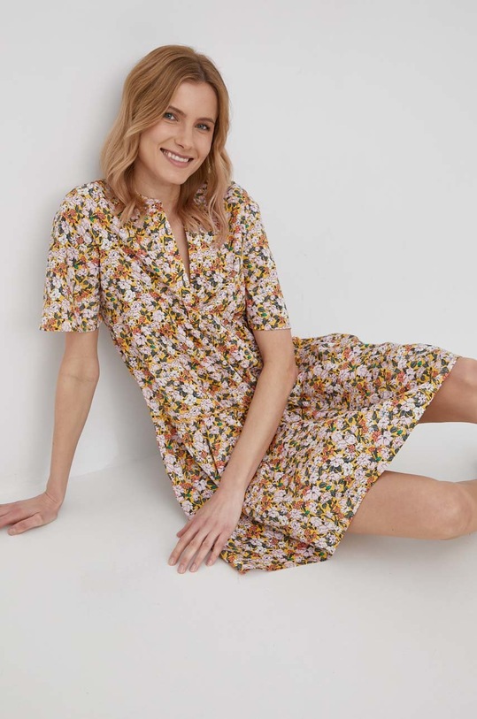 Vero Moda sukienka bawełniana 10260734.AmberYello żółty SS22
