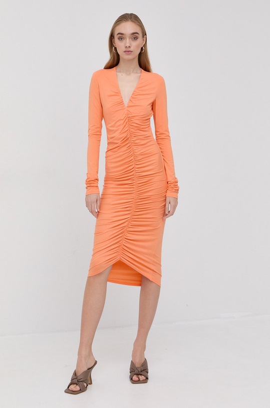 Patrizia Pepe Sukienka 8A0953.J013 pomarańczowy SS22