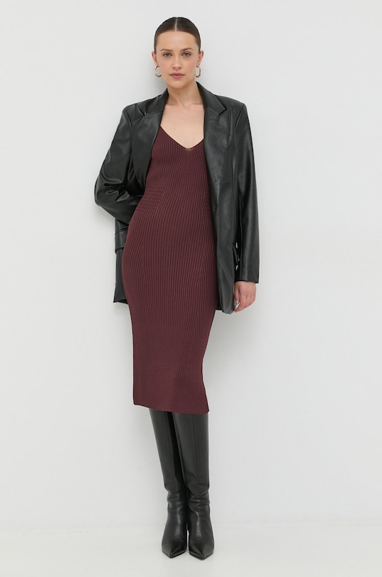 Guess sukienka W2RK46.Z2UK0 brązowy AW22