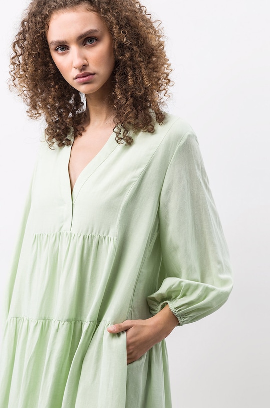 Ivy & Oak vászonruha IO1122S7488 zöld SS22
