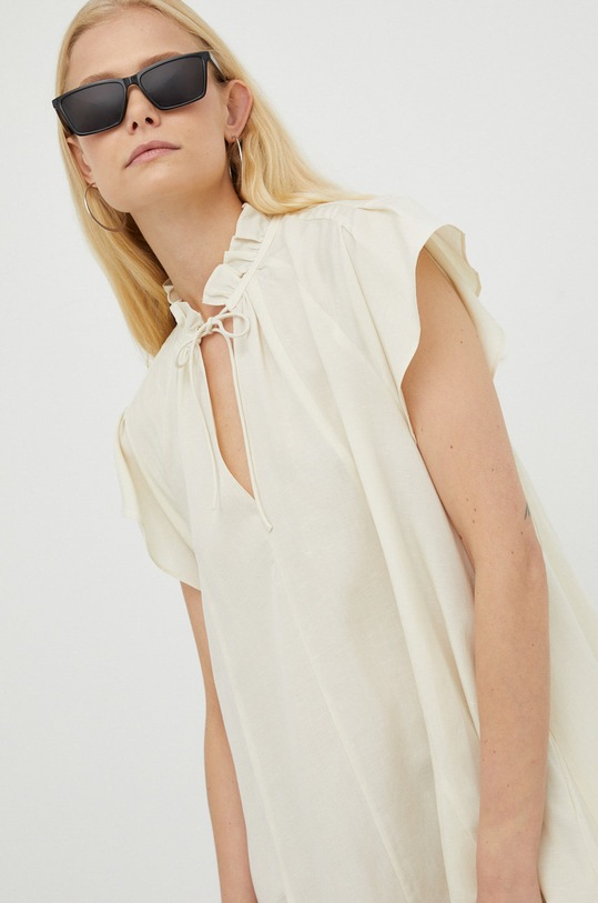 Samsoe Samsoe sukienka beżowy F20400287