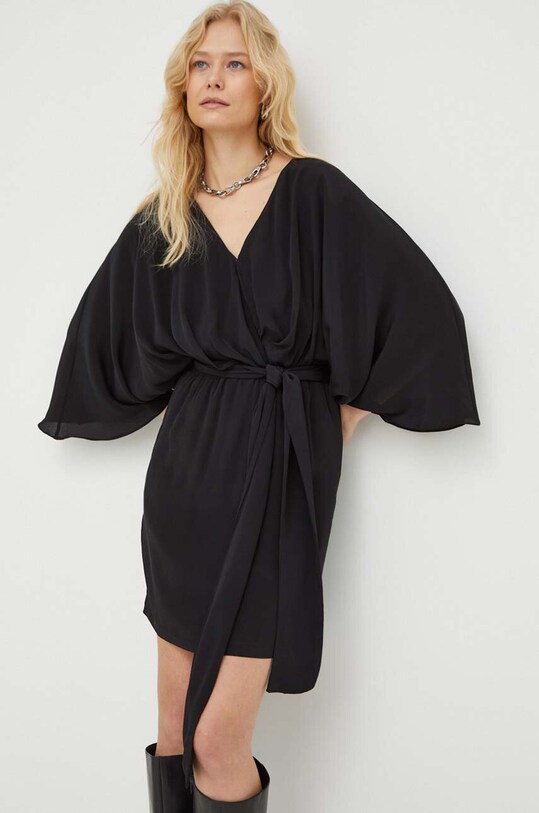 The Kooples sukienka FROB24237K czarny SS22