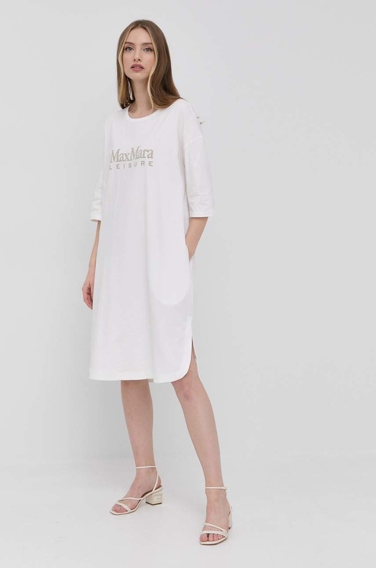 Šaty Max Mara Leisure 36211026600 biela SS22