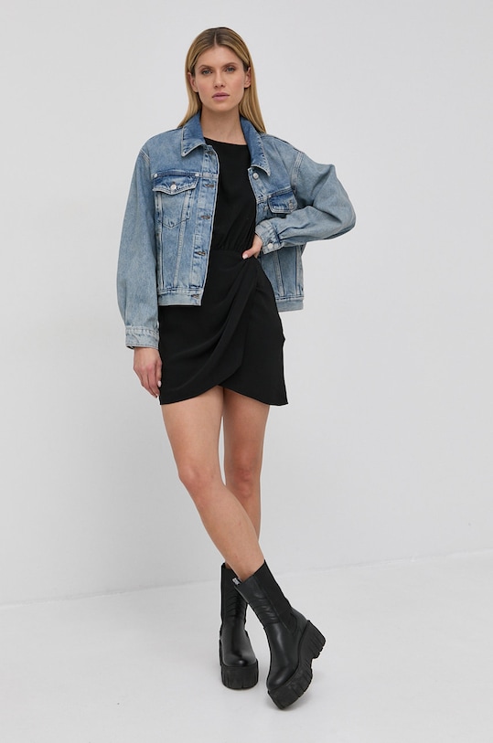 Šaty The Kooples FROB24074K čierna SS22