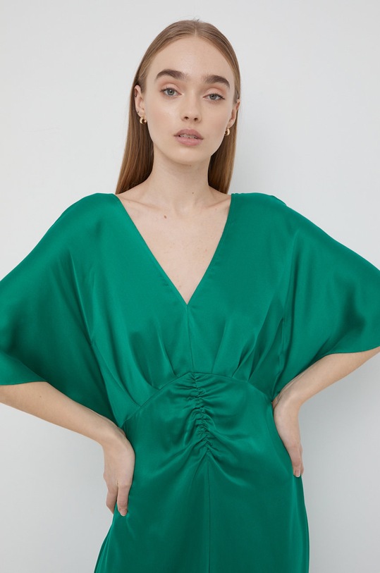 Hedvábné šaty Notes du Nord zelená 12618