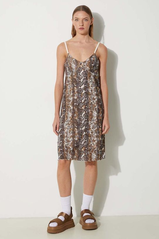 adidas Originals vestito tessuto elasticizzato marrone HT5986