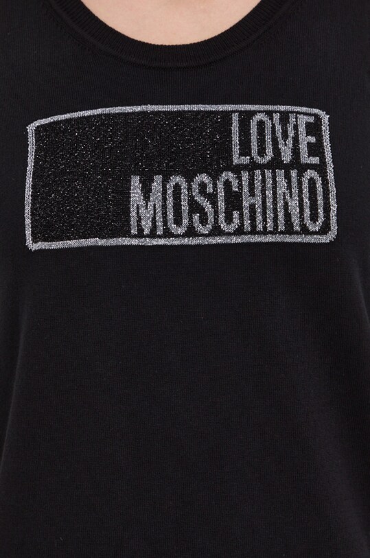 Love Moschino rochie din bumbac W.S.82R.10.X.0985 negru