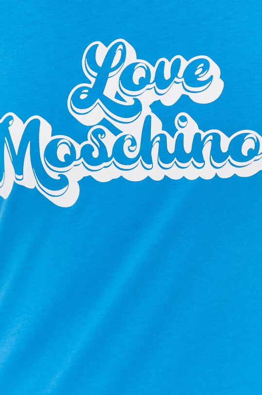 Love Moschino sukienka bawełniana W.5.929.20.M.3876 niebieski