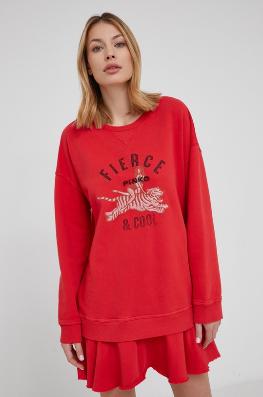 Šaty Pinko nášivka červená 1G17MA.Y85X