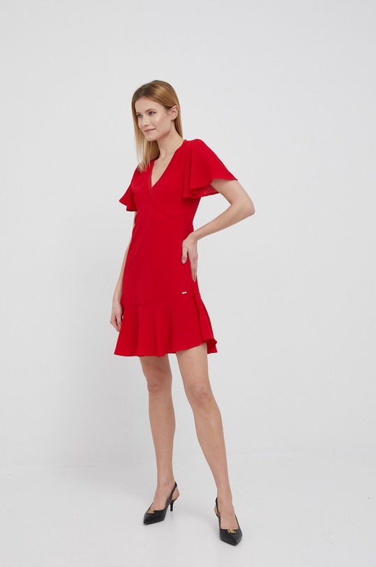 Φόρεμα Pepe Jeans Iria casual κόκκινο PL953030.264