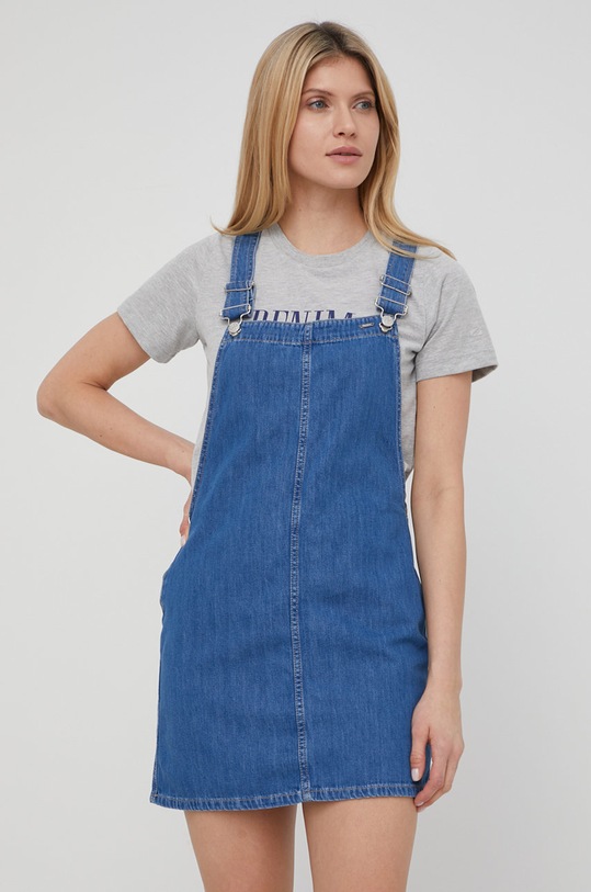 Pepe Jeans sukienka jeansowa Vesta bawełna granatowy PL953070.000