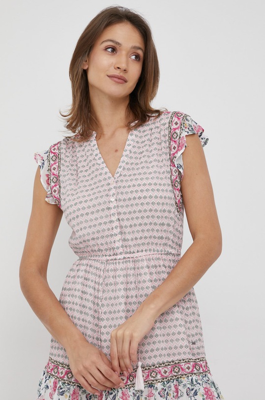 Pepe Jeans rochie Mercer mini roz PL953042.0AA
