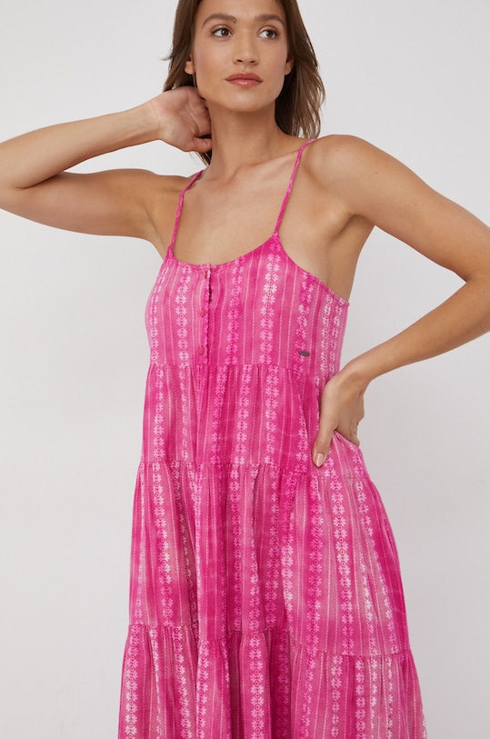 Pepe Jeans rochie din bumbac Pearl violet PL953059.422