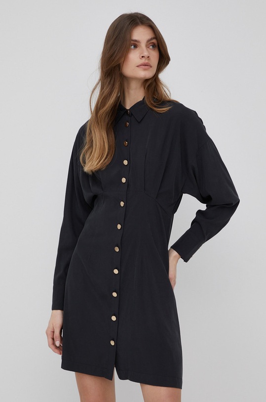 Sisley sukienka 48T8LV00M.100 czarny SS22