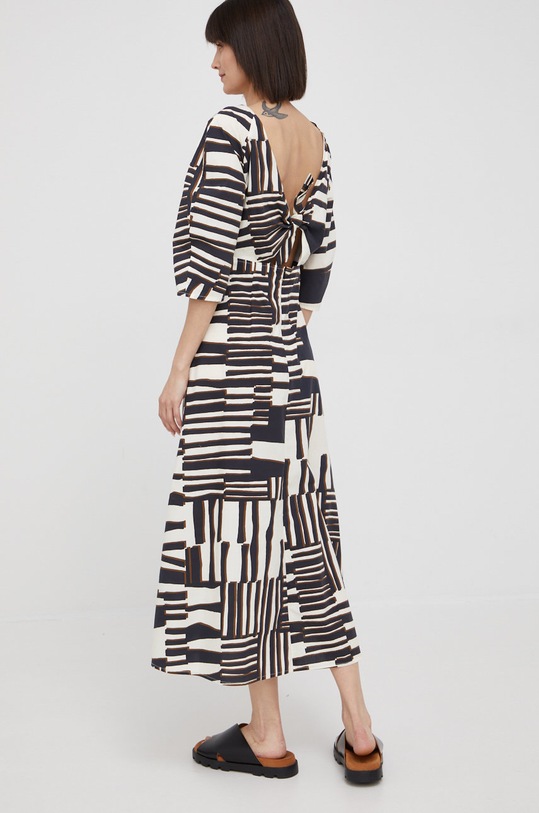 Odzież Sisley sukienka bawełniana 4O5RLV01H.76W czarny