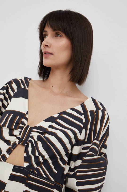 Sisley sukienka bawełniana czarny 4O5RLV01H.76W